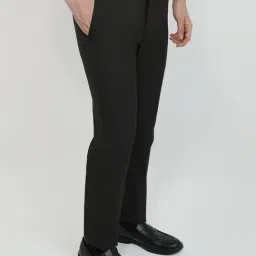Raymond Dark Brown Solid Regular Fit Trousers image 3