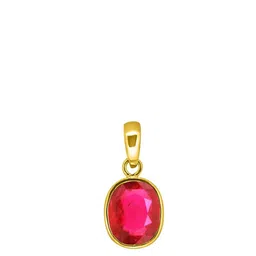 GenZcomplex Gold-Plated Ruby Studded Pendant-picture-34
