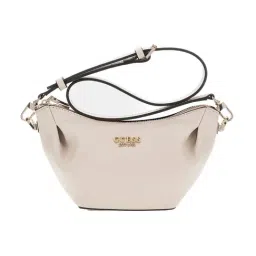Guess Light Taupe Amorette Textured Shoulder Bag-picture-46