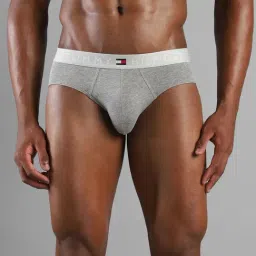 TOMMY HILFIGER Desert Sky, Medium Grey Heather & Rouge Mid Rise Briefs - Pack Of 3 image 2