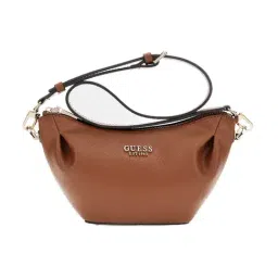 Guess Cognac Amorette Textured Shoulder Bag-picture-40