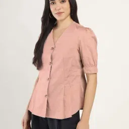 Hancock Coral Cotton Regular Fit Shirt image 3