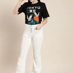 Difference of Opinion Black Graphic Print T-Shirt image 4