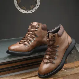 Hitz Men's Tan Derby Boots-picture-36