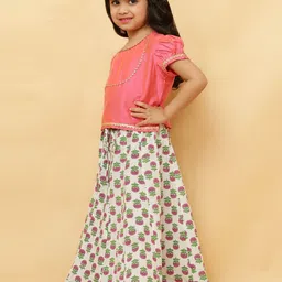 Mera Rang Girls Embroidered Ready to Wear Lehenga & Blouse With Dupatta image 4