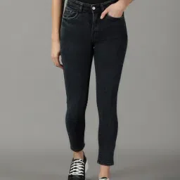 SHOWOFF Black Slim Fit High Rise Jeans-image-96