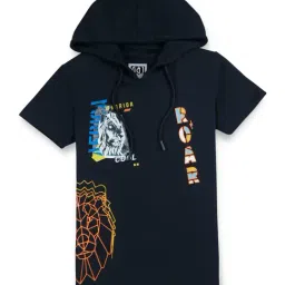 Gini & Jony Kids Navy Printed T-Shirt-picture-12