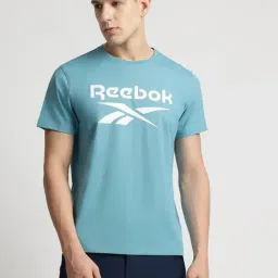 Reebok Blue Regular Fit Printed T-Shirt-image-28