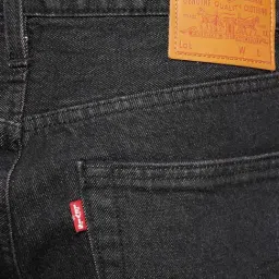 Levi's Men's 501 Black Regular Fit Mid Rise Jeans image 4