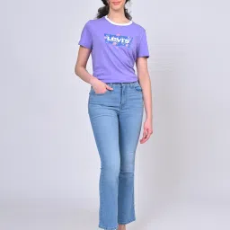 levi's Women's 725 Blue Flared Fit High Rise Jeans image 1