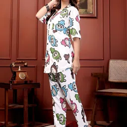 Yana Creation Women Printed T-shirt with Pyjamas image 2