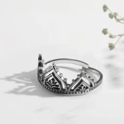 AVNI by GIVA 92.5 Sterling Silver Queen's Crown Ring for Women-image-29