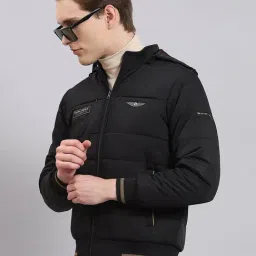 Monte Carlo Black Regular Fit Quilted Jacket image 3