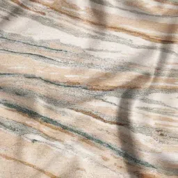 Nautica Sand & Multi Cotton Abstract 500 TC King Bedsheet with 2 Pillow Covers image 4