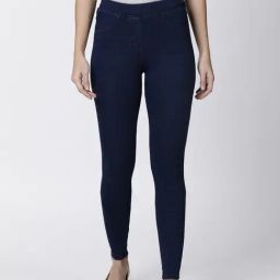 TWIN BIRDS Navy Mid Rise Jeggings-picture-11