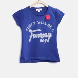 Sera Girls Blue Sequinned Top-image-59