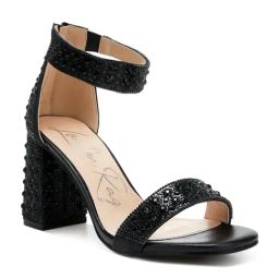 London Rag Women's Black Ankle Strap Sandals-picture-12
