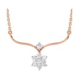 Sparkles Lab Grown Diamond 14k (585) Rose Gold Necklace for Women-picture-28