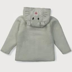 Gini & Jony Kids White Cotton Full Sleeves Sweater image 2
