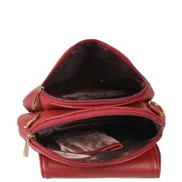 Mochi Red Solid Medium Sling Handbag image 4