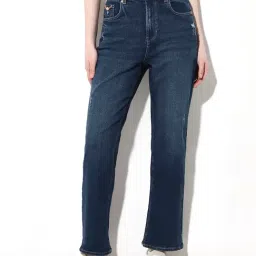 Only Blue Cotton Solid High Rise Jeans-picture-23