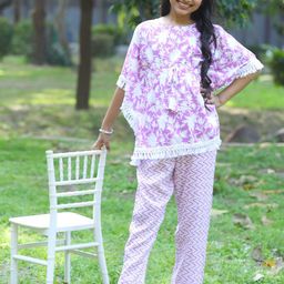 Cutiekins Girls Floral Printed Regular Kurta with Palazzos-picture-34