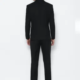 Louis Philippe Gods & Kings Black Slim Fit Self Pattern Three Piece Suit image 2