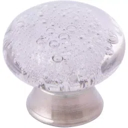 Atom Glass Clear Glossy Finish Cabinet/Drawer Knob, GKBC-CLEAR image 3