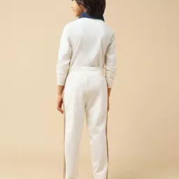 U.S. Polo Assn. Boys White Cotton Joggers image 2