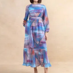 RAREISM Multi Cotton Blend Printed Long Sleeves Dress-picture-25