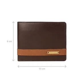 Hidesign Brown Paneled Rfid Bi-Fold Wallet for Men image 3