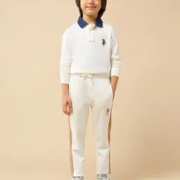 U.S. Polo Assn. Boys White Cotton Joggers image 4
