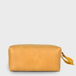 Smith & Blake Unisex Pu Solid Beige Pouch image 2