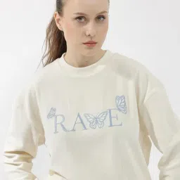 RAREISM Beige Blended Printed Long Sleeves Sweatshirt image 2