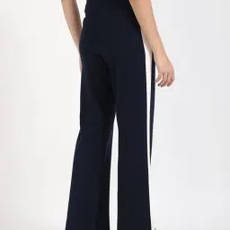TOMMY HILFIGER Blue Viscose Solid Trackpants image 2