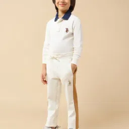 U.S. Polo Assn. Boys White Cotton Joggers image 3