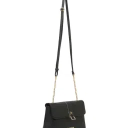 Caprese Black Lexi Medium Leather Cross Body Bag image 4