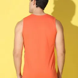 WOOSTRO Pack Of 2 Printed Round Neck Sleeveless Slim Fit Gym Vest image 4