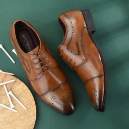 San Frissco Men's Tan Derby Shoes-picture-41