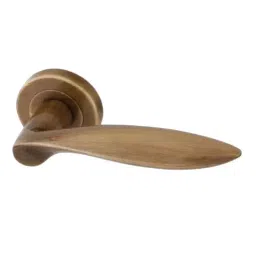 AceLine Door Handle Set Onda Series Hot Forged Solid Brass ABBR Finish image 1