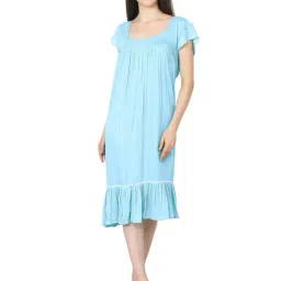 PATRORNA Light Blue Night Dress-image-42