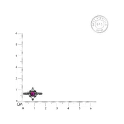 AVNI by GIVA 92.5 Sterling Silver Vintage Merlot Ring for Women image 3