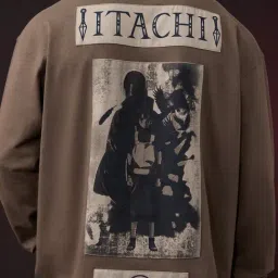 The Souled Store Naruto Shippuden: Itachi's Sorrow Oversized Full Sleeve T-Shirts image 3