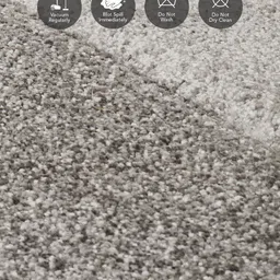 OBSESSIONS Grey Geometric Anti-Skid Polypropylene Carpet image 2