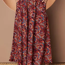 ZWERLON Printed Flared Palazzos-picture-36