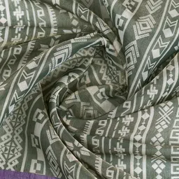 JYA Women Printed Tissue Silk Saree With Blouse image 4