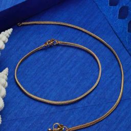Aatmana Gold-Plated Handcrafted Anklets - Set of 2-picture-16