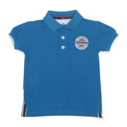 Palm Tree Kids Blue Solid Polo T-Shirt-picture-36