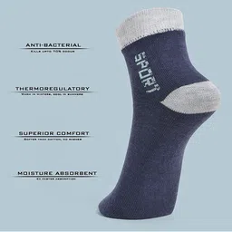 MJE Unisex Pack Of 5 Printed Anti-Odour Ankle-Length Socks image 4
