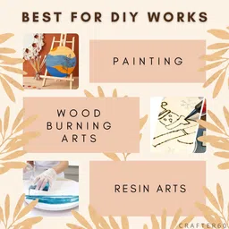 CRAFTER60 Square MDF Boards for Art and Craft 12 inch-3.5mm Pine Wood Board Unfinished Round MDF Cutouts for Art and Craft for Resin Art, Mandala Art, Pyrography, Painting (12x12 Inch, 5) image 3